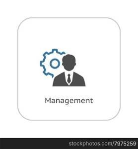 Management Icon. Business Concept. Flat Design.. Management Icon. Business Concept. Flat Design. Isolated Illustration.