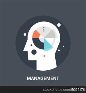 management icon concept. Abstract vector illustration of management icon concept
