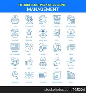 Management Icons - Futuro Blue 25 Icon pack