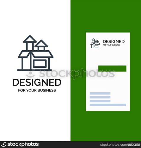 Management, Method, Performance, Product Grey Logo Design and Business Card Template