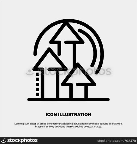 Management, Method, Performance, Product Line Icon Vector