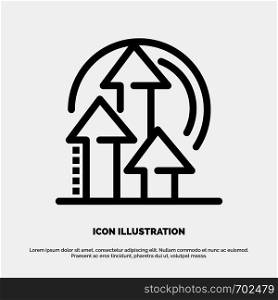Management, Method, Performance, Product Line Icon Vector