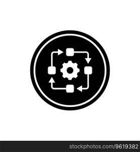 management process icon vector template illustration logo design