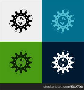 management, process, production, task, work Icon Over Various Background. glyph style design, designed for web and app. Eps 10 vector illustration. Vector EPS10 Abstract Template background