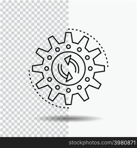 management, process, production, task, work Line Icon on Transparent Background. Black Icon Vector Illustration