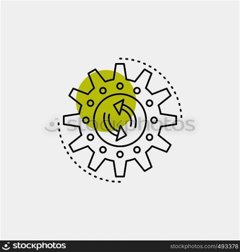 management, process, production, task, work Line Icon. Vector EPS10 Abstract Template background