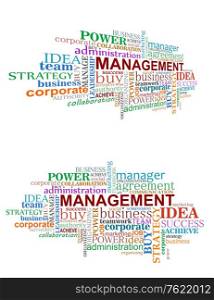 Management tags cloud for business and development design