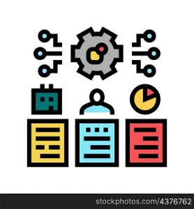 management tasks color icon vector. management tasks sign. isolated symbol illustration. management tasks color icon vector illustration