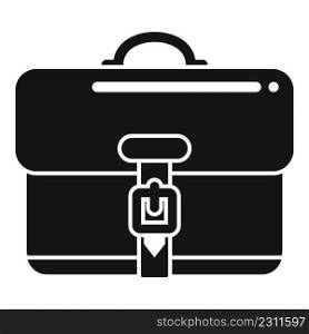 Manager briefcase icon simple vector. Document bag. Suitcase money. Manager briefcase icon simple vector. Document bag