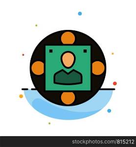 Manager, Business, Manager, Modern, Production Abstract Flat Color Icon Template
