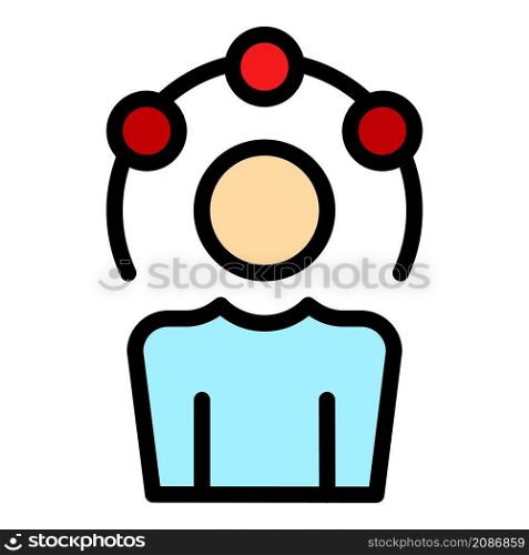 Manager experience icon. Outline manager experience vector icon color flat isolated. Manager experience icon color outline vector