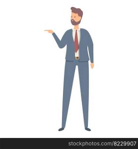 Manager icon cartoon vector. Commercial director. Business office. Manager icon cartoon vector. Commercial director