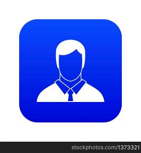 Manager icon digital blue for any design isolated on white vector illustration. Manager icon digital blue