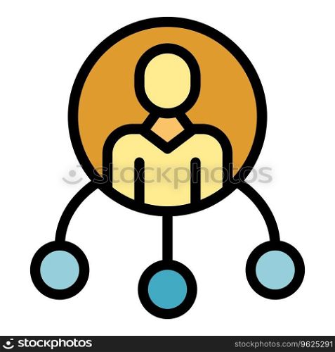 Manager key point icon outline vector. Business word. Top keyhole color flat. Manager key point icon vector flat