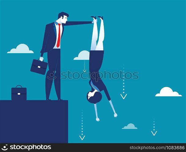 Manager or Mafia. Concept business vector illustration. Character flat