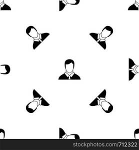 Manager pattern repeat seamless in black color for any design. Vector geometric illustration. Manager pattern seamless black