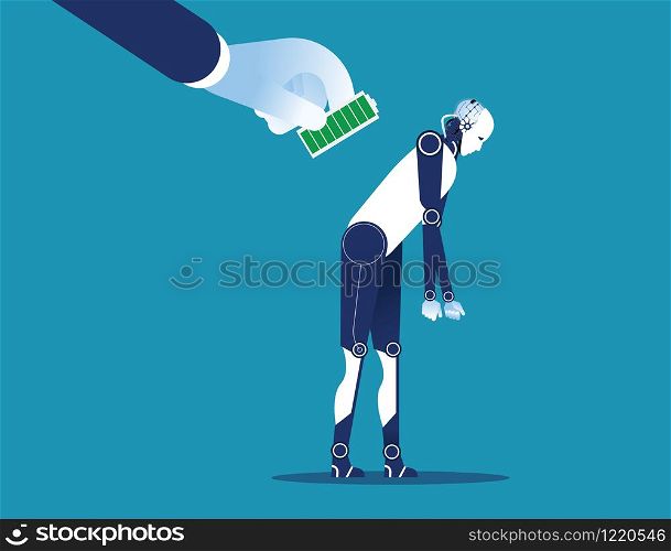 Manager pays the employee for work. Concept business vector illustration.