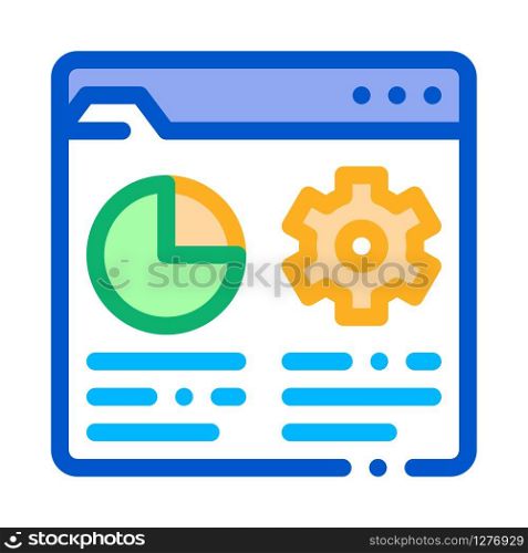 Manager Web Site Icon Vector. Outline Manager Web Site Sign. Color Isolated Contour Symbol Illustration. Manager Web Site Icon Vector Outline Illustration