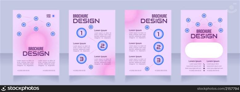 Managing online store blank brochure design. Template set with copy space for text. Premade corporate reports collection. Editable 4 paper pages. Bebas Neue, Audiowide, Roboto Light fonts used. Managing online store blank brochure design