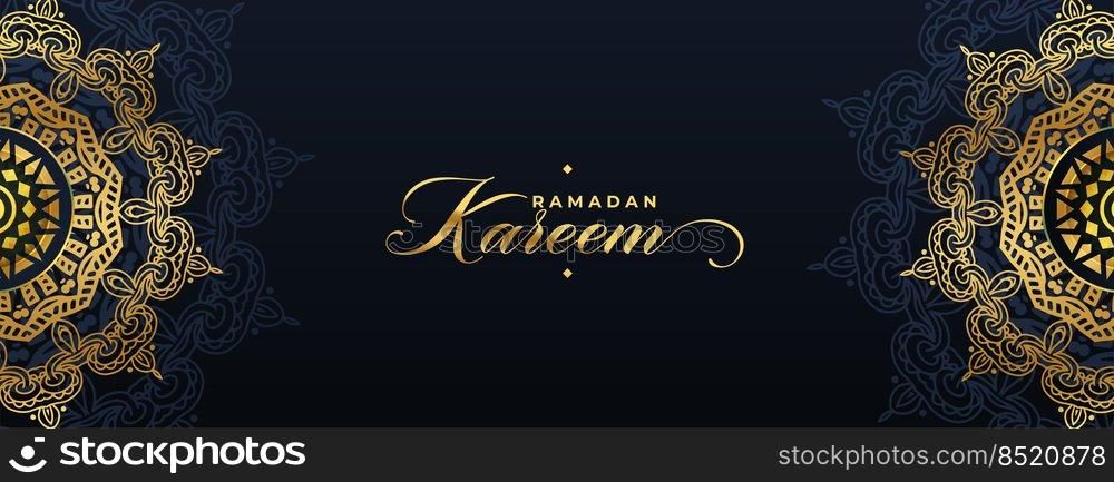 mandala arabic style ramadan kareem banner design