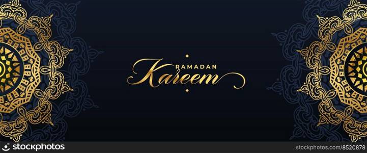 mandala arabic style ramadan kareem banner design