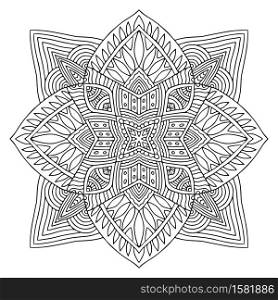 Mandala coloring book page. Carpet design. Mandala coloring book page. Carpet design.