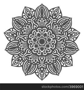 Mandala. Decorative ornament element pattern. Hand drawn ethnic tribal background template