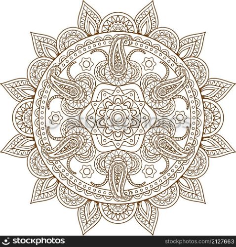 Mandala desing flower design indian mehndi icon isolated. Mandala desing flower design indian mehndi icon