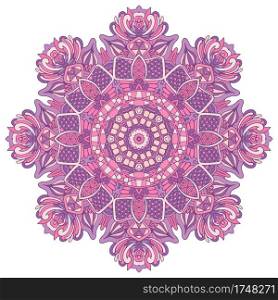 Mandala doodle lines decorated background. Abstract geometric tiled boho ethnic seamless pattern ornamental.. Colorful festive floral mandala round ornamental folk art style