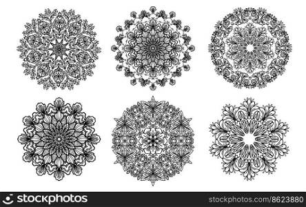 Mandala for coloring pages or decor set