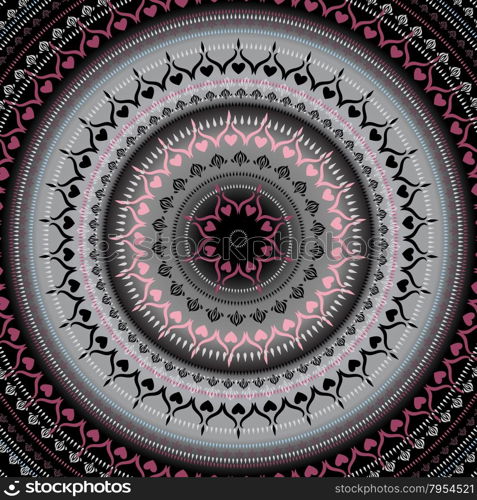 Mandala. Indian decorative pattern.. Vector vintage background Mandala. Indian decorative pattern.