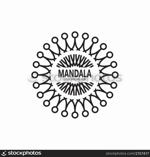 Mandala logo design vector illustration