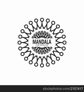 Mandala logo design vector illustration