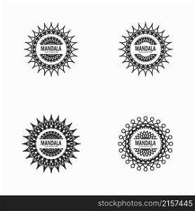 Mandala logo design vector illustration