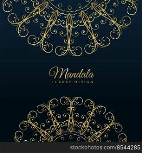 mandala ornamental luxury golden background