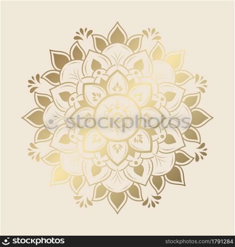 Mandala pattern design with hand drawn, Vector mandala Oriental pattern, Unique design with petal flower. Concept relax and meditation use for page logo book
