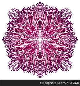 Mandala pink background. Magic pattern background. Vector mandala design for packaging print or textile. Mandala pink background. Magic pattern background. Vector mandala design for packaging print or textile.