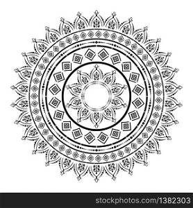 Mandala. Round form. Mehndi decoration.