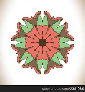 Mandala. Round Ornament Pattern. Hand drawn background.. Mandala hand drawn background