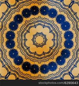 Mandala seamless design, square motif.
