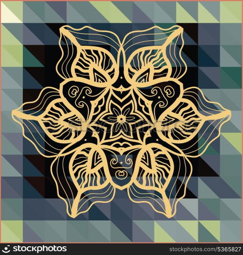mandala triangle vector
