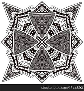 Mandala vector illustration. Interior print design. Mandala design. Bohemian ornament