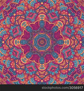 Mandala vector seamless pattern mandala art. Flower medallion print.. Festive Colorful Tribal ethnic seamless vector pattern ornamental