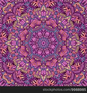 Mandala vector seamless pattern mandala art. Flower medallion print.. Festive Colorful Tribal ethnic seamless vector pattern ornamental