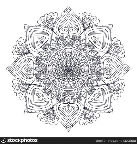 Mandalas for coloring book. Decorative round ornaments. Unusual flower shape. Oriental vector, Anti-stress therapy patterns. Weave design elements