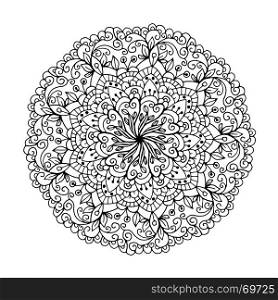 Mandalas for coloring book. Decorative round ornaments. Unusual flower shape. Oriental vector, Anti-stress therapy patterns. Weave design elements. Yoga logos Vector.. Outline Mandala for coloring book. Decorative round ornaments. Unusual flower shape. Oriental anti-stress therapy patterns. Yoga logo desinn Vector.