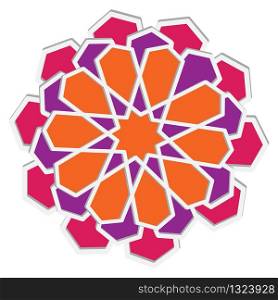 Mandalas, Ramadan kareem. Diwali festival holiday design with paper cut style of Indian Rangoli