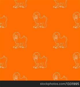 Mandrill pattern vector orange for any web design best. Mandrill pattern vector orange
