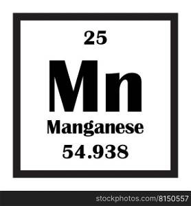 Manganese chemical element icon vector illustration design