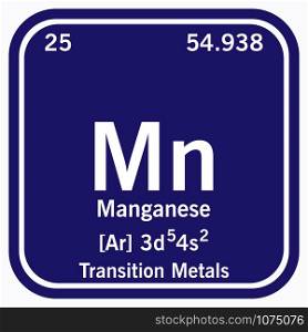 Manganese Periodic Table of the Elements Vector illustration eps 10.. Manganese Periodic Table of the Elements Vector illustration eps 10